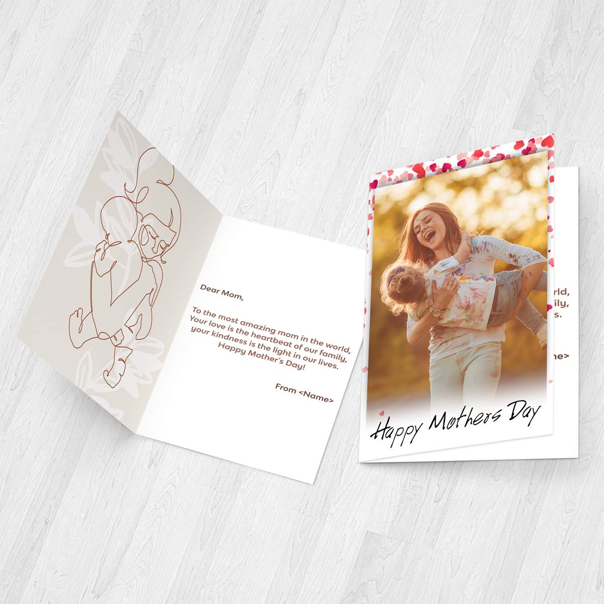 Personalized Happy Mother's Day Photo Greeting Card Gift For Mom-3