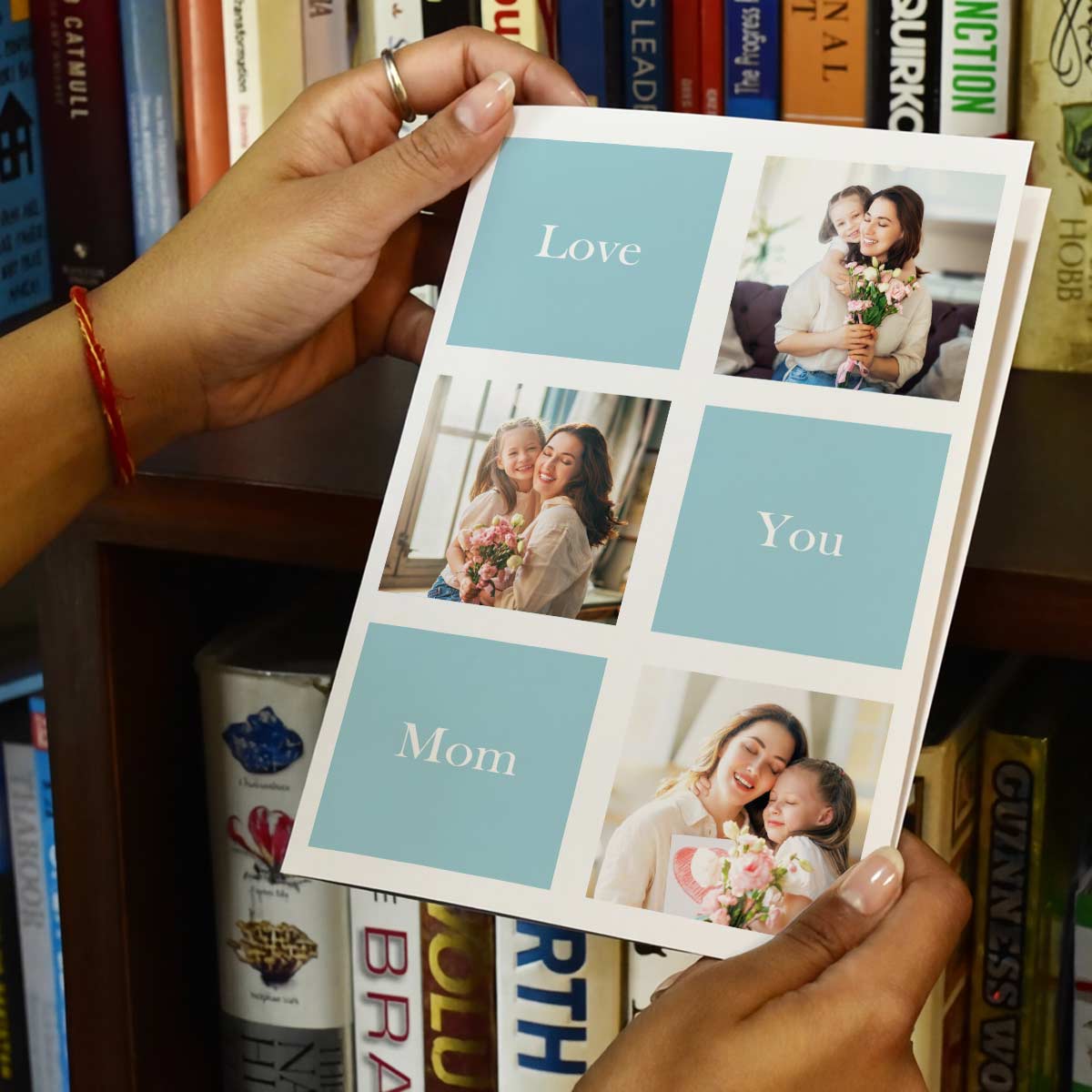 Personalized Love You Mom Photo Greeting Card Gift For Mother_1