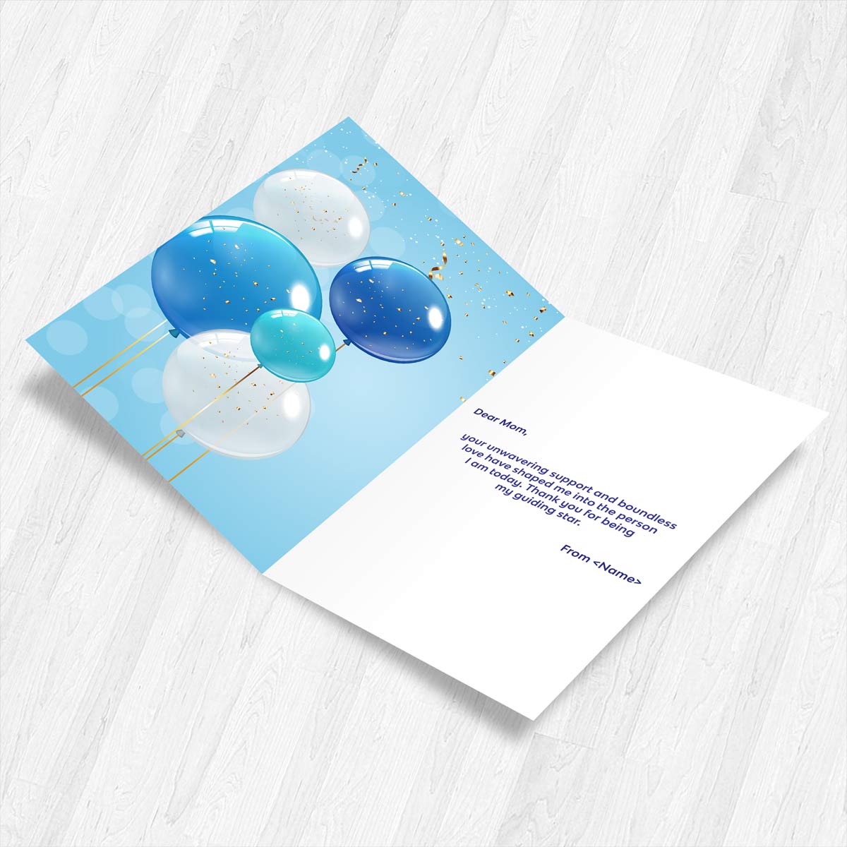 Personalized Love You Mom Photo Greeting Card Gift For Mother's Day 2
