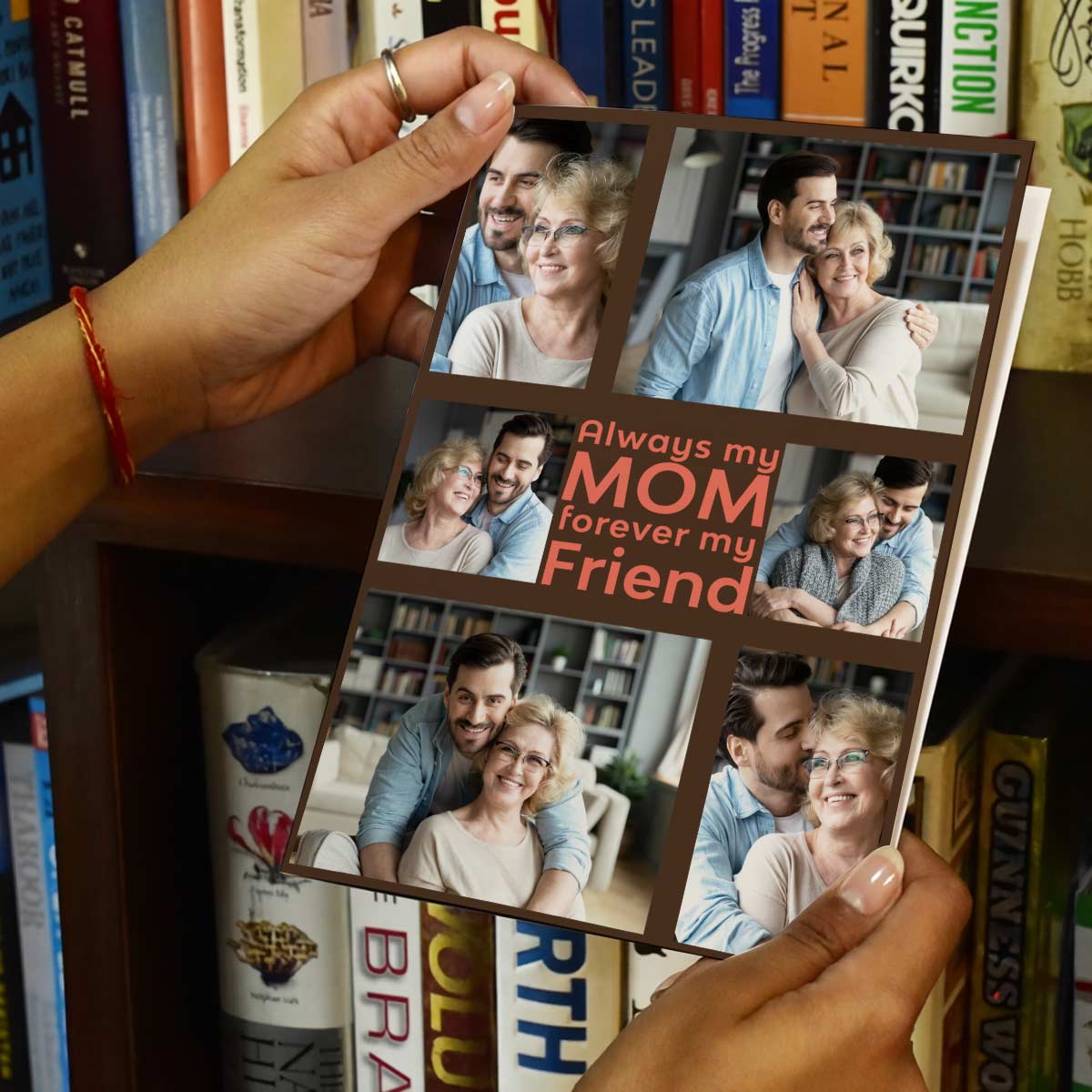 Customized Mom Forever Friend Photo Greeting Card Gift For Mother_1