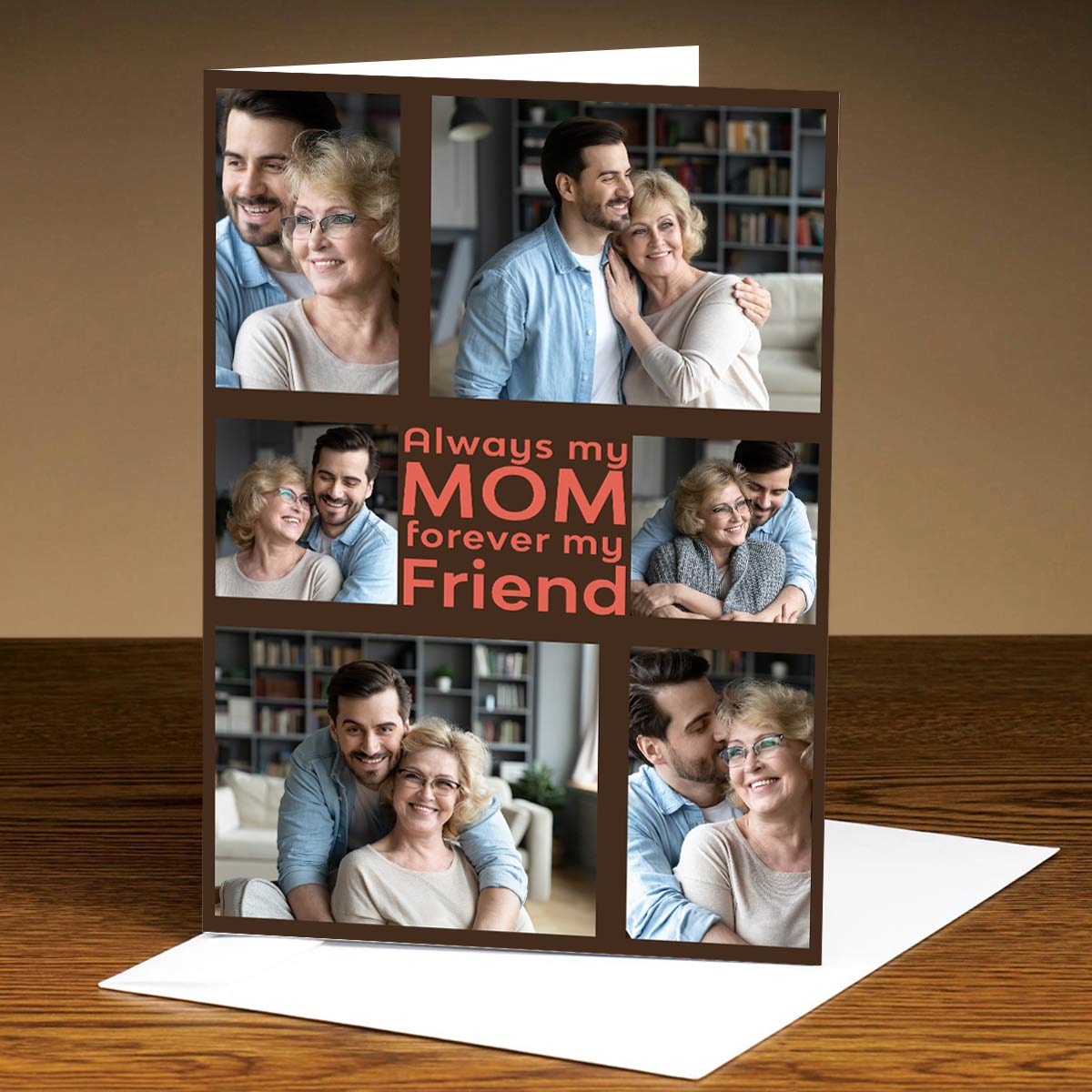 Customized Mom Forever My Friend Photo Greeting Card Gift For Mother 1