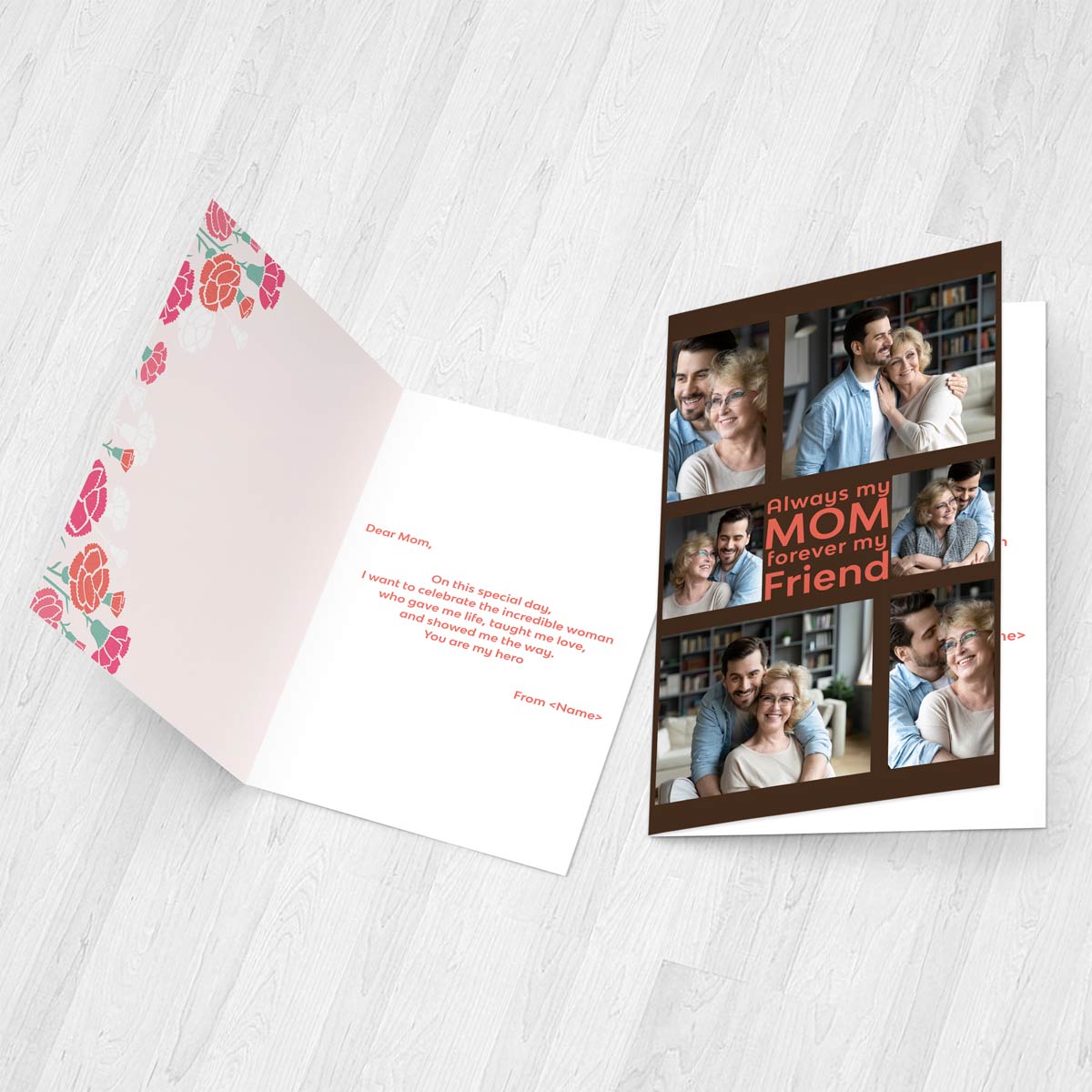 Personalized Mom Photo Greeting Card Gift For Mother's Day 3