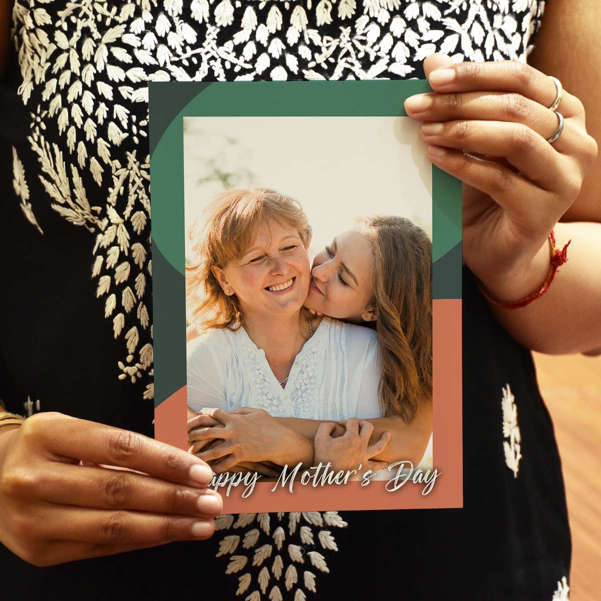 Customized Happy Mother's Day with Photo Greeting Card Gift For Mom