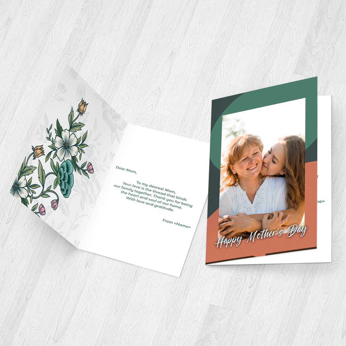 Customized Happy Mother's Day Photo Greeting Card Gift For Mom 3