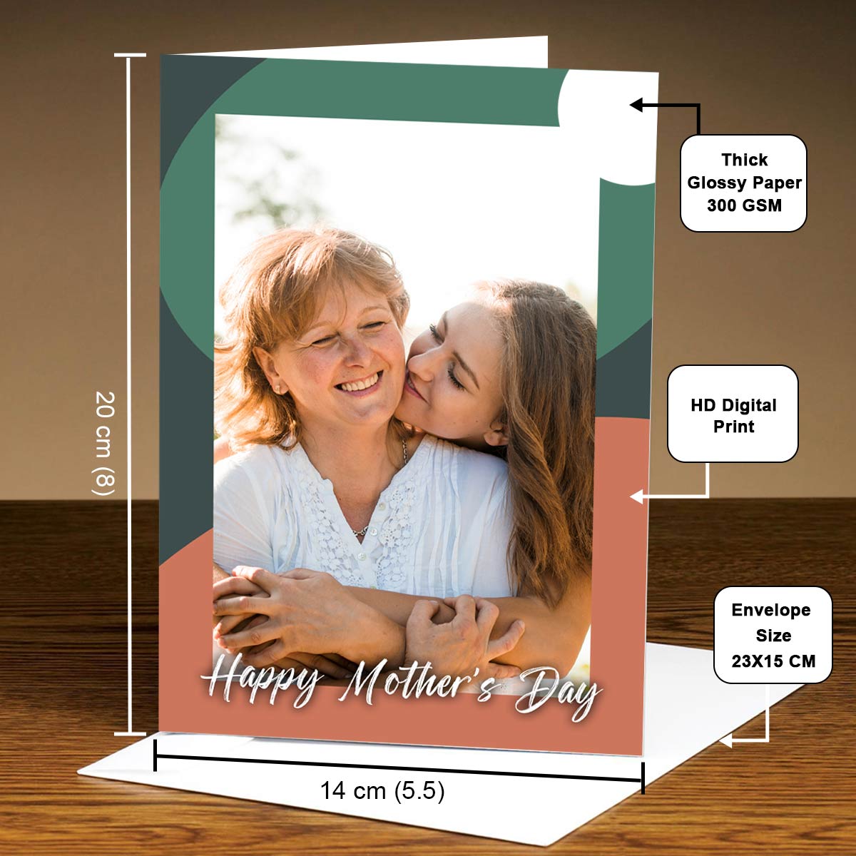 Customized Happy Mother's Day Photo Greeting Card Gift For Mom 5