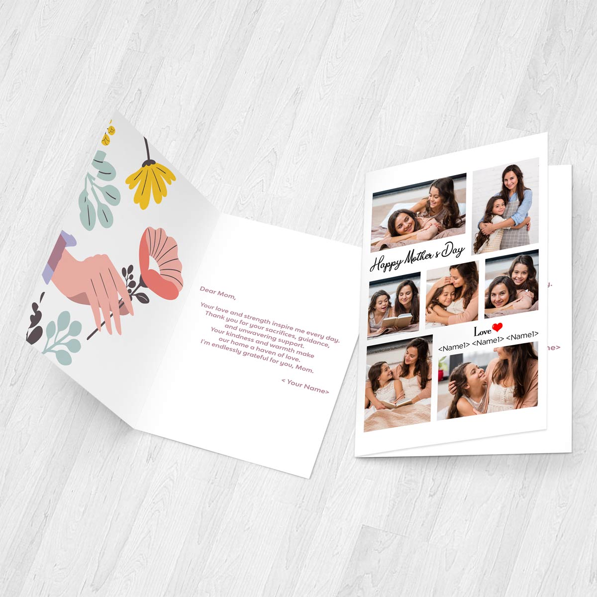 Personalized Happy Mother's Day Photo Greeting Card Gift For Mom 3