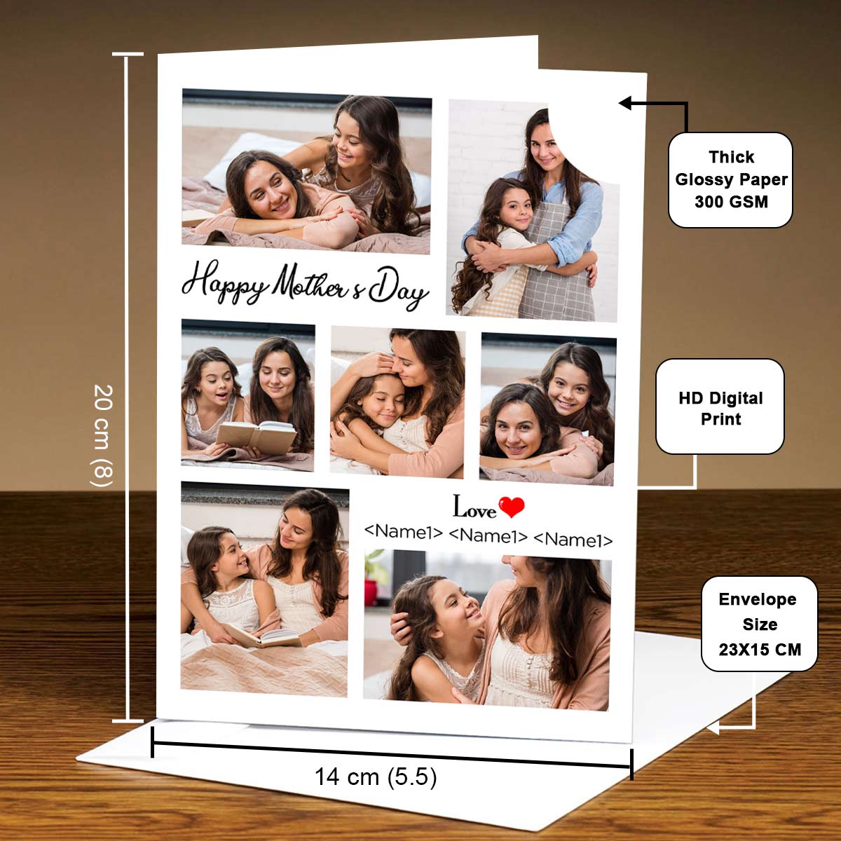 Personalized Happy Mother's Day Photo Greeting Card Gift For Mom 5