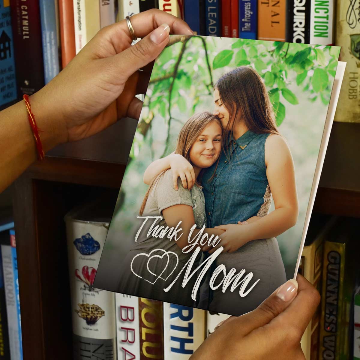 Customized Thank You Mom Photo Greeting Card Gift For Mother_1