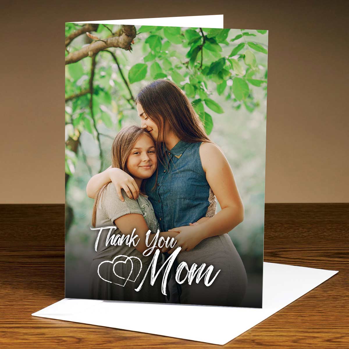 Customized Thank You Mom Photo Greeting Card Gift For Mom 1