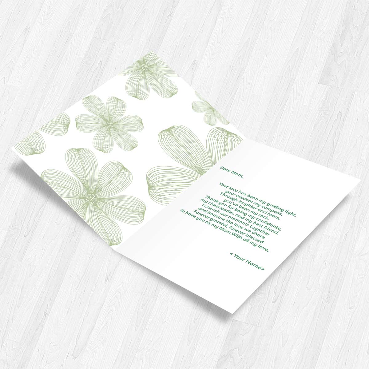 Customized Thank You Mom Photo Greeting Card Gift For Mom 2