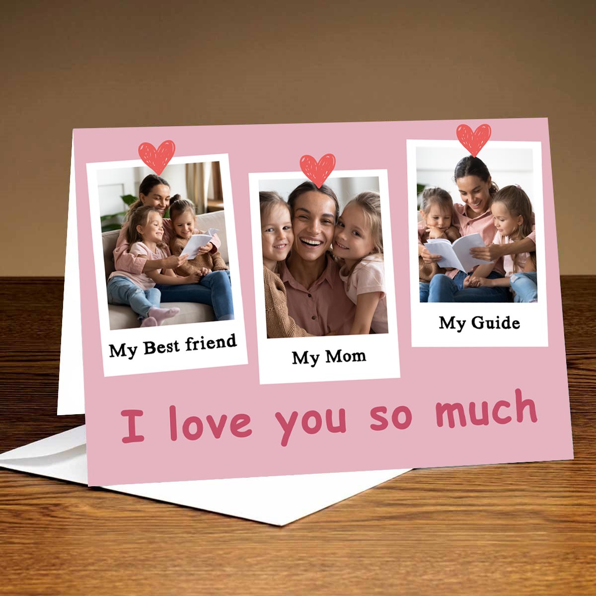Customized I Love You So Much Photo Greeting Card Gift For Mom 1