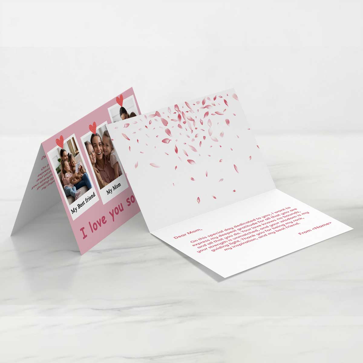 Customized I Love You So Much Photo Greeting Card Gift For Mom 3