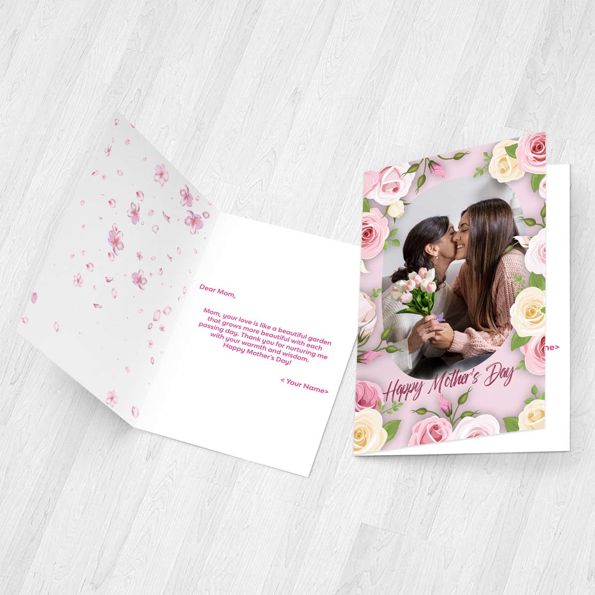 Personalized Happy Mothers Day Photo Greeting Card Gift For Mom 3