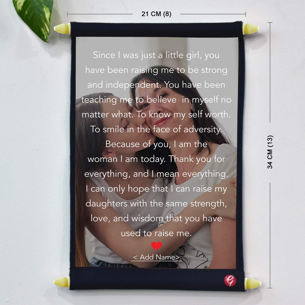 Customized Photo With Message Scroll Gift For Mother's Day-3