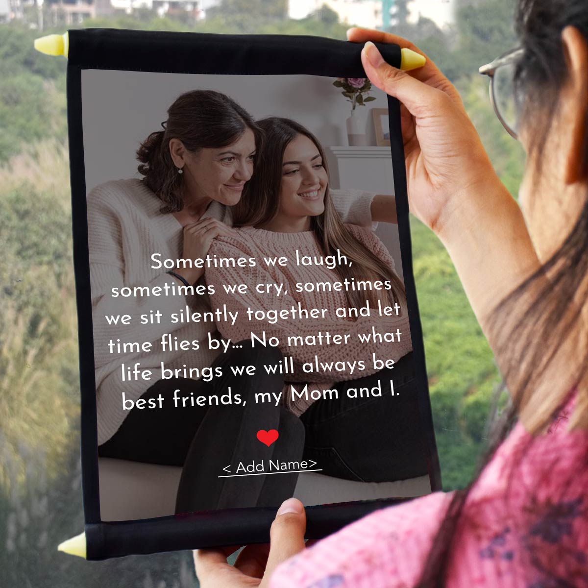 Customized Us Poly Satin Photo Scroll Gift For Mother's Day-2