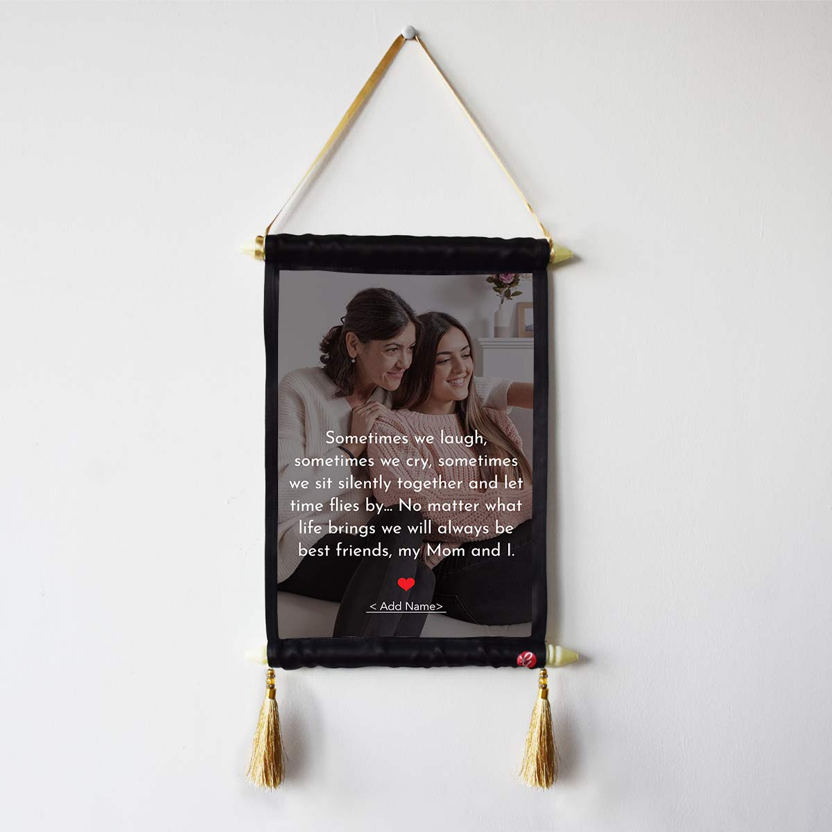 Customized Us Poly Satin Photo Scroll Gift For Mother's Day-6