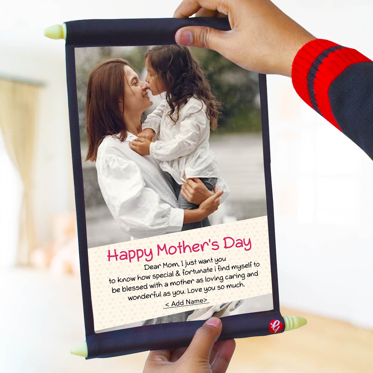 Personalized Happy Mother's Day Photo Scroll Gift For Mom-3