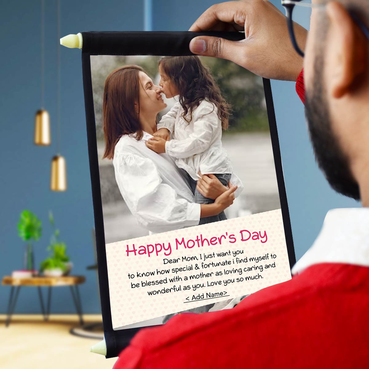Personalized Happy Mother's Day Photo Scroll Gift For Mom-2