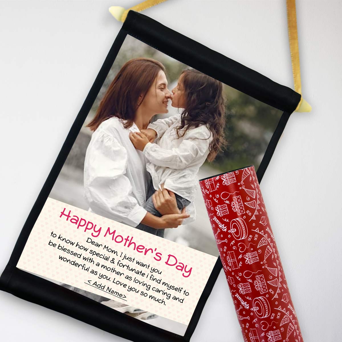 Personalized Happy Mother's Day Photo Scroll Gift For Mom-4