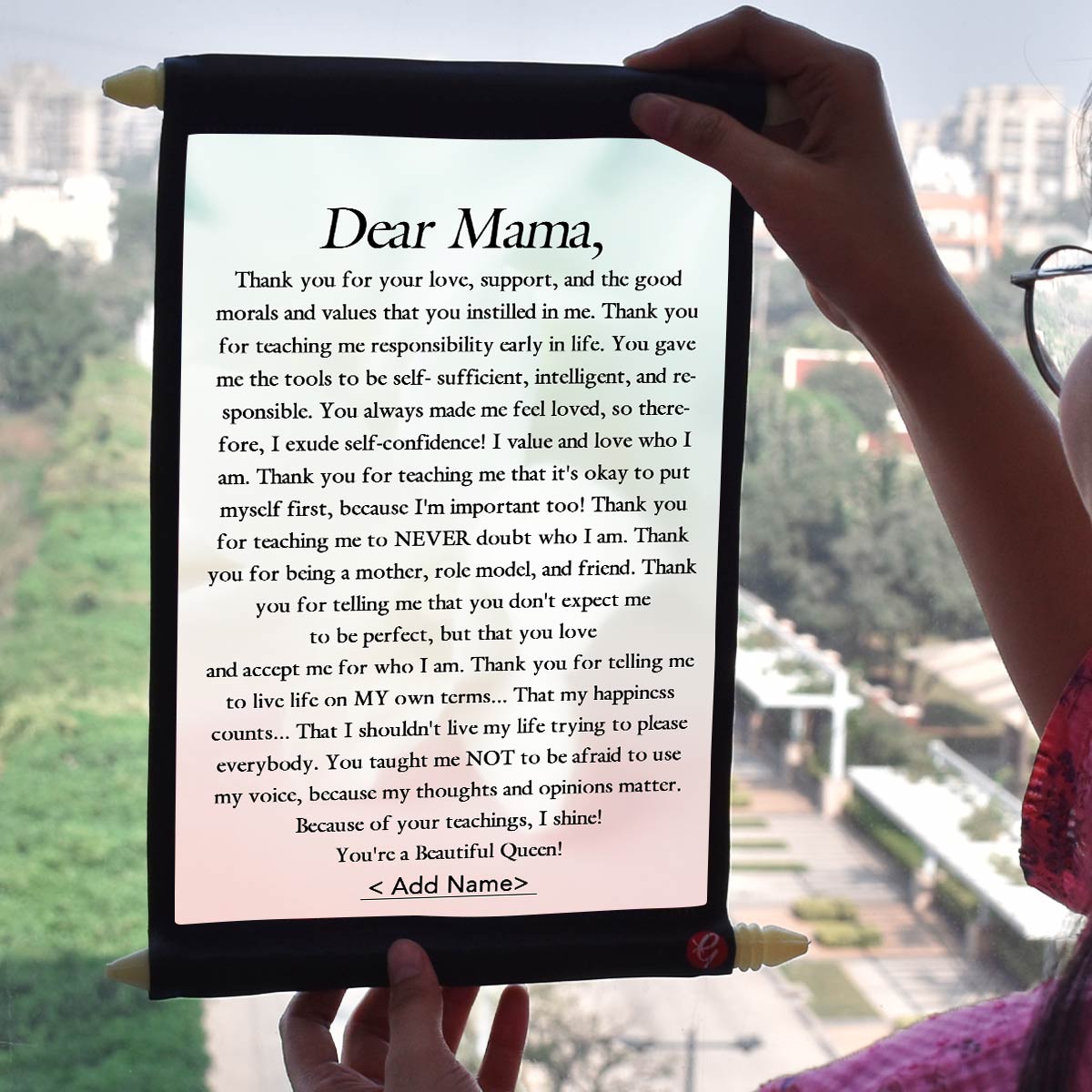 Dear Mama Poly Satin Scroll Gift Mother's Day-1