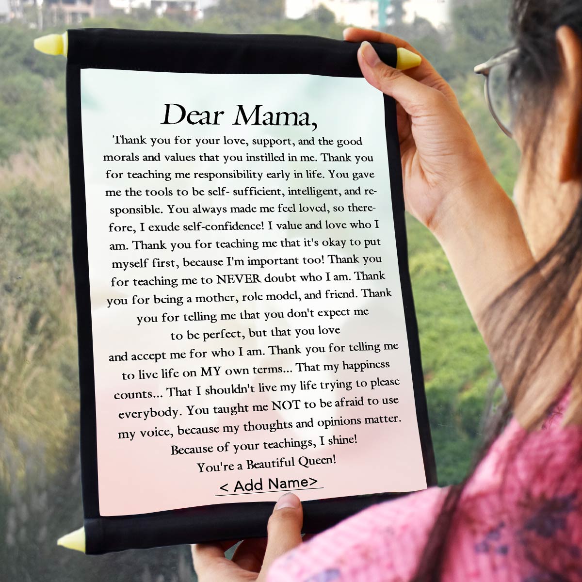 Dear Mama Poly Satin Scroll Gift Mother's Day-3
