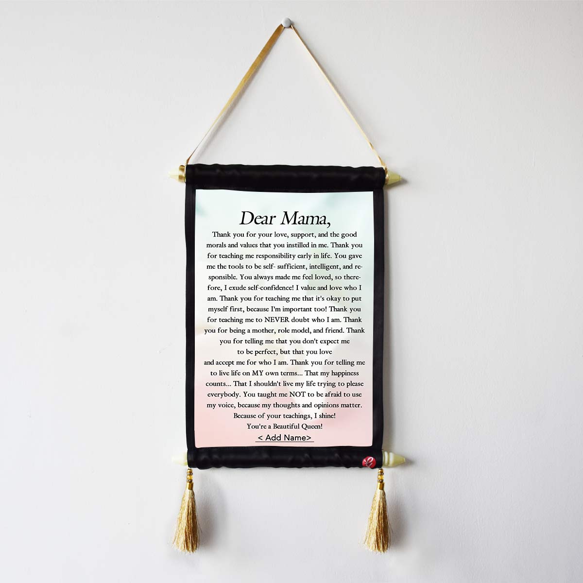 Dear Mama Poly Satin Scroll Gift Mother's Day-5