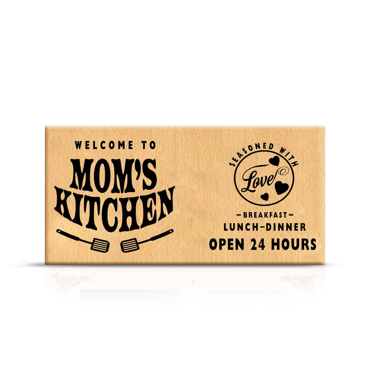 Mom's Kitchen Wooden Engraved Name Plate