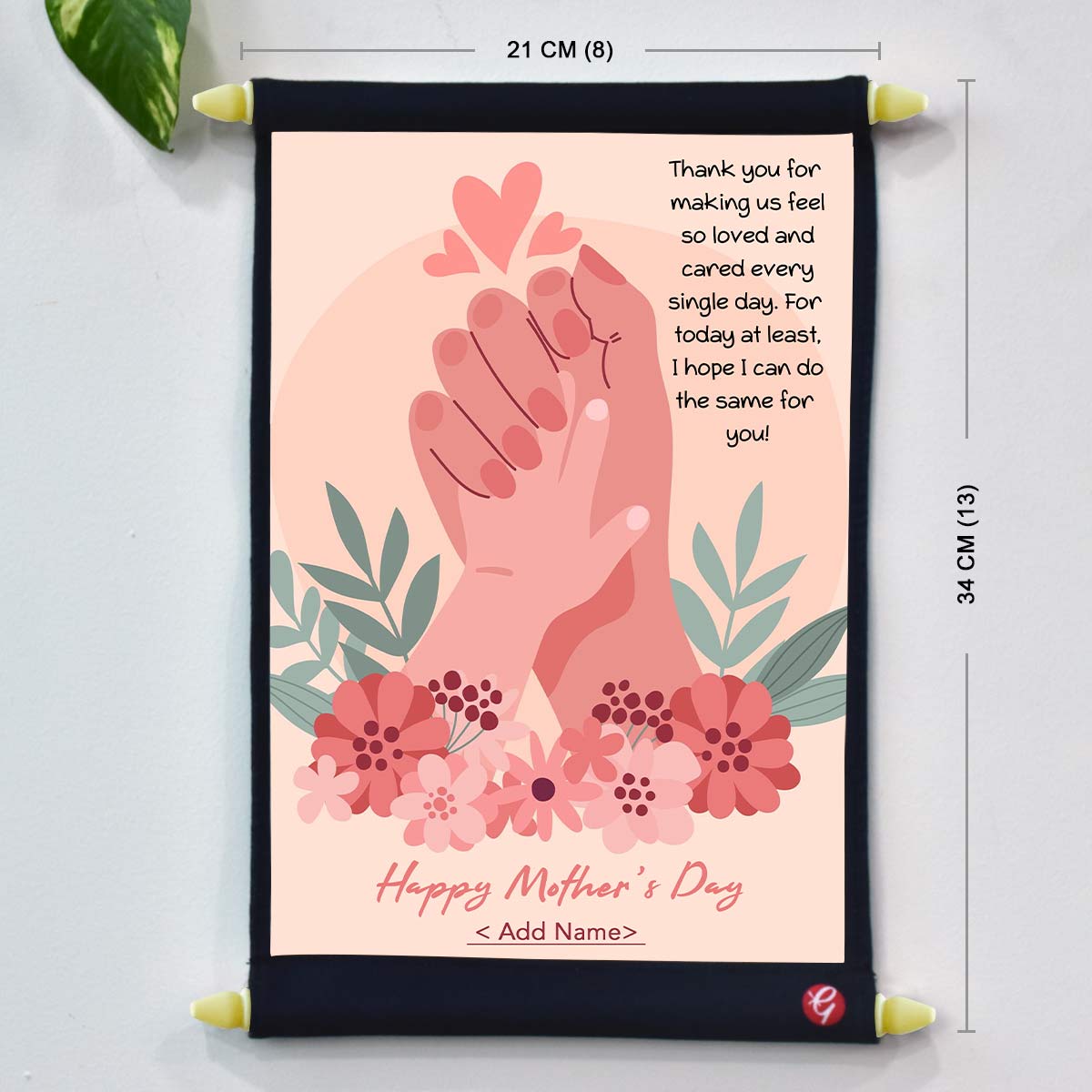 Thankyou for making us feel Loved Mothers Day Gift Satin Scroll