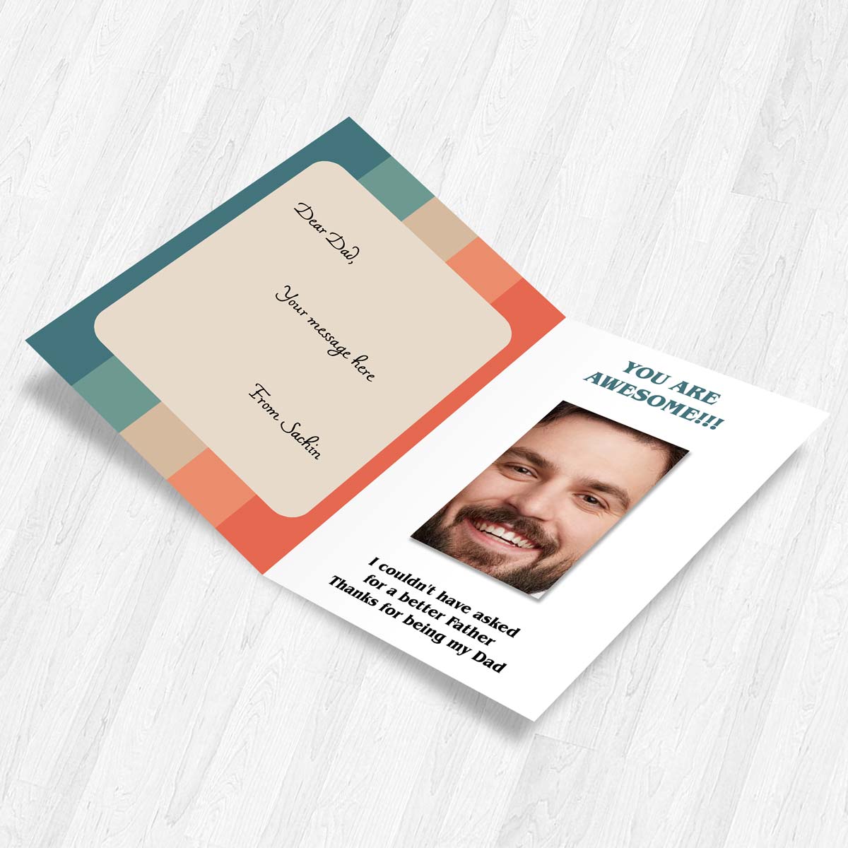 Personalized You Are Awesome Mirror Greeting Card Gift For Dad 3