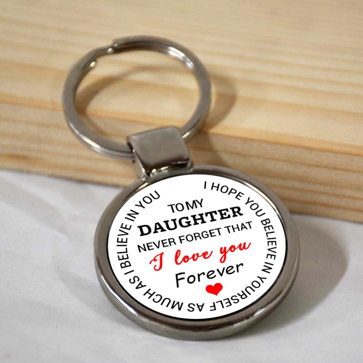 Round Keyring Gift For Daughter