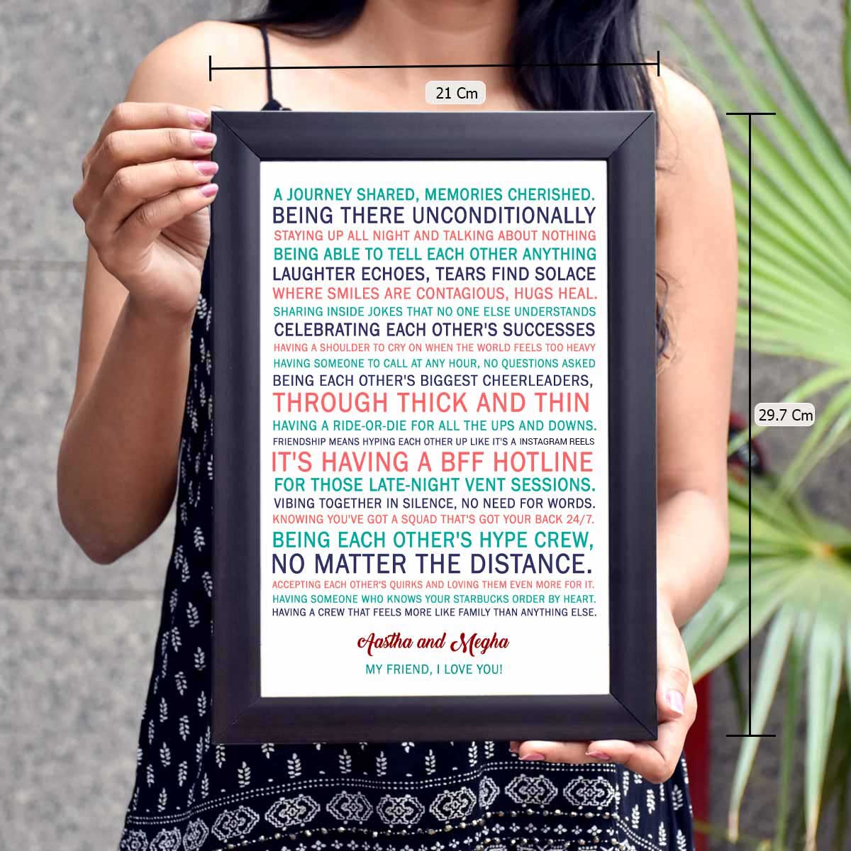 Personalised I Love You My Friend Poster Frame