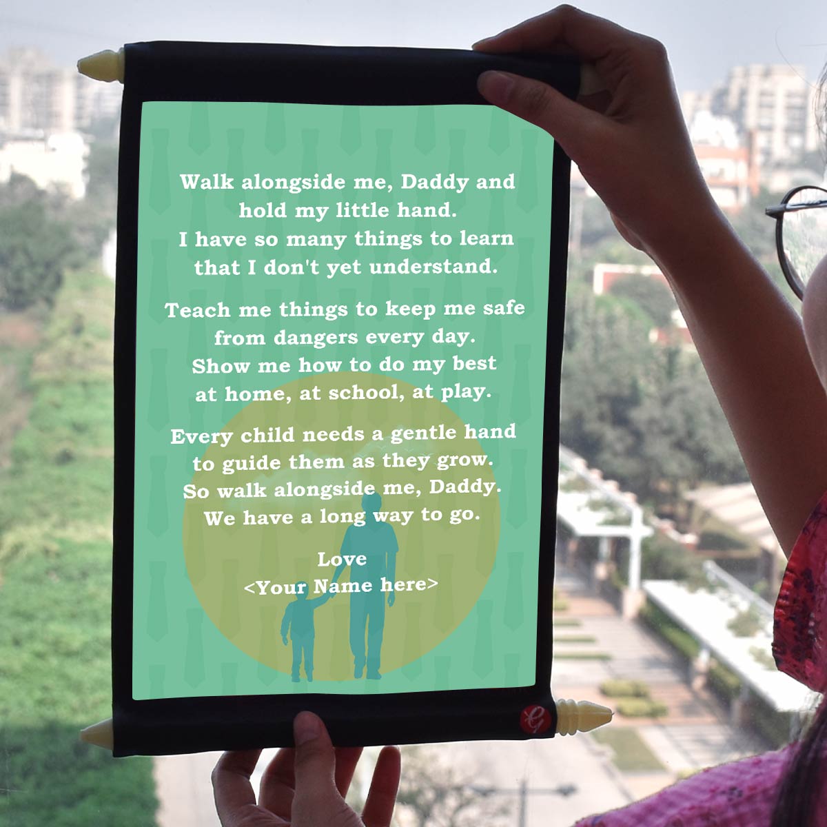 Walk Alongside Me Scroll Gift For Dad 2
