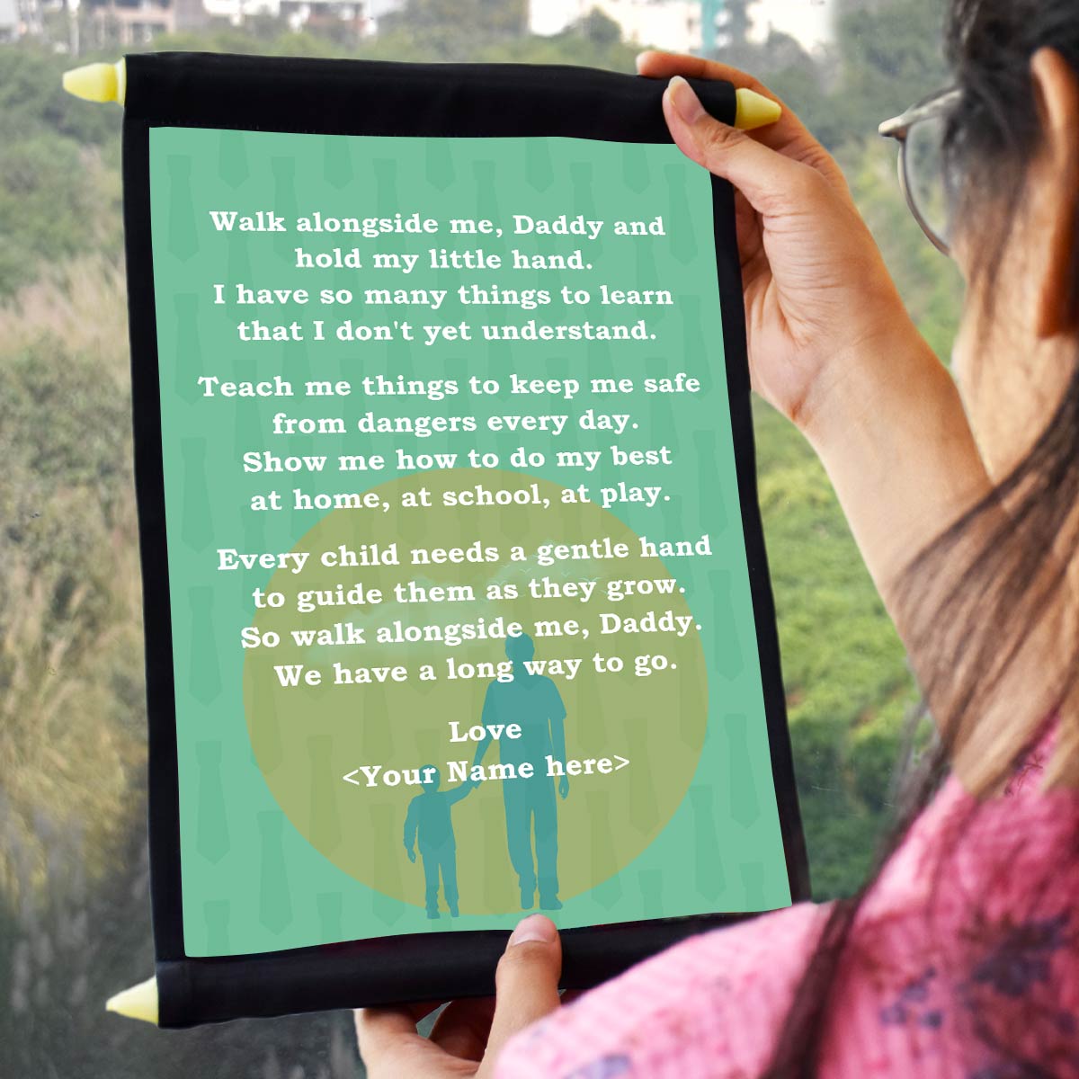 Walk Alongside Me Scroll Gift For Dad 1