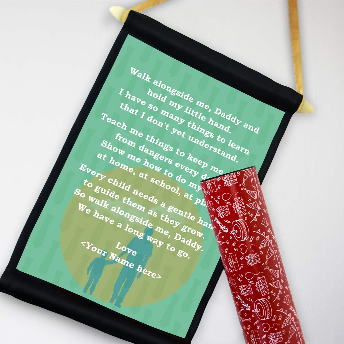 Walk Alongside Me Scroll Gift For Dad 4