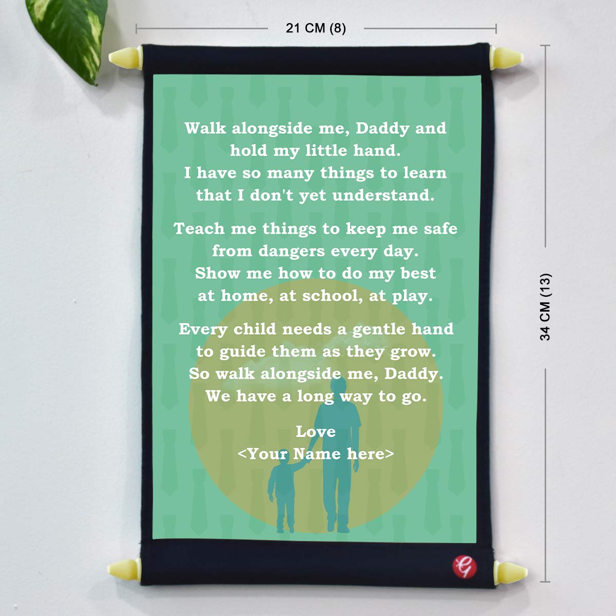 Walk Alongside Me Scroll Gift For Dad 6