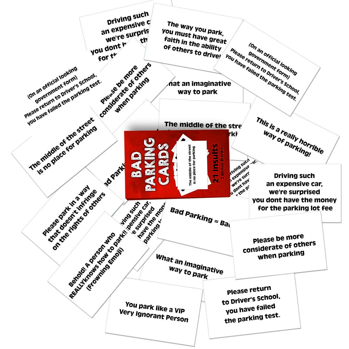 Bad Parking Cards – 21 Hilarious Insults for Terrible Parkers