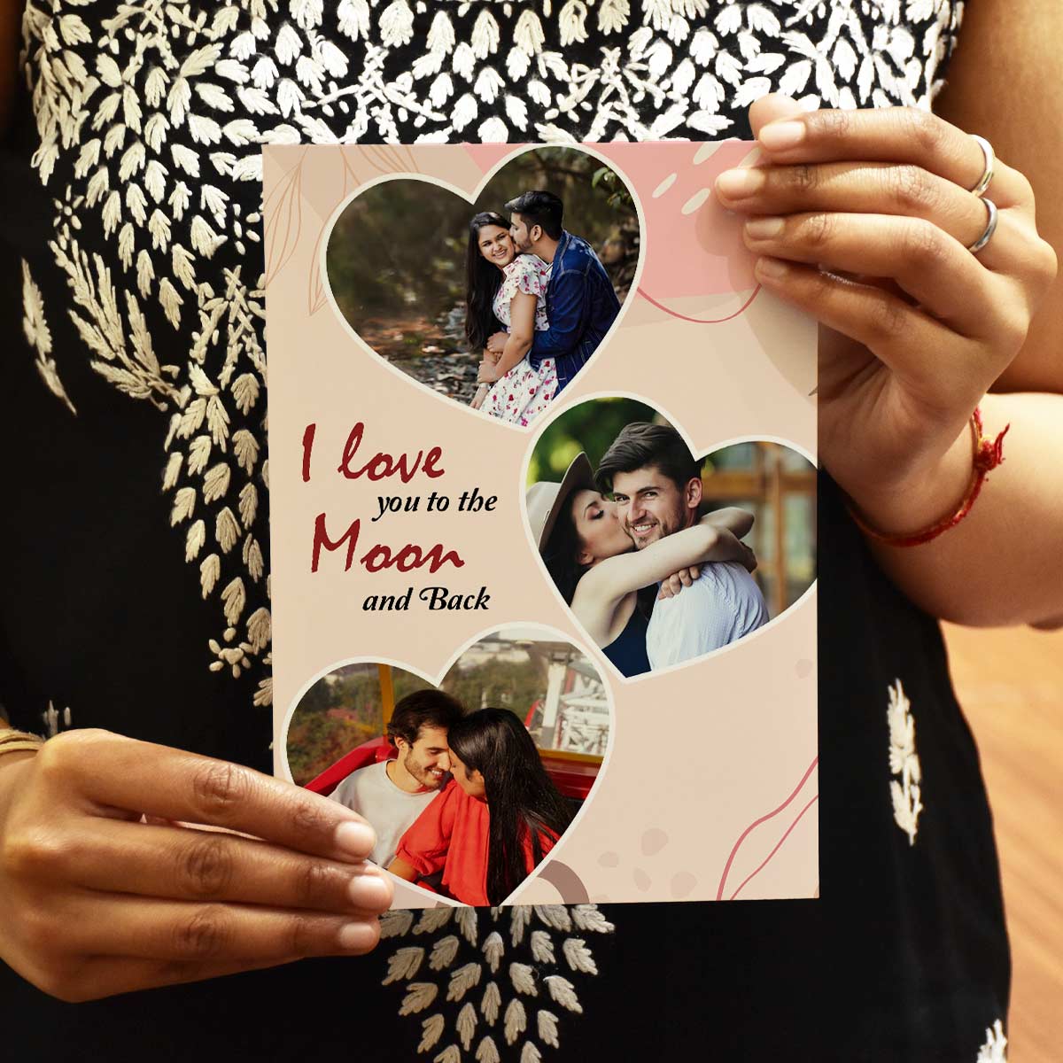Personalized I Love You to The Moon and Back Greeting Card for Couple