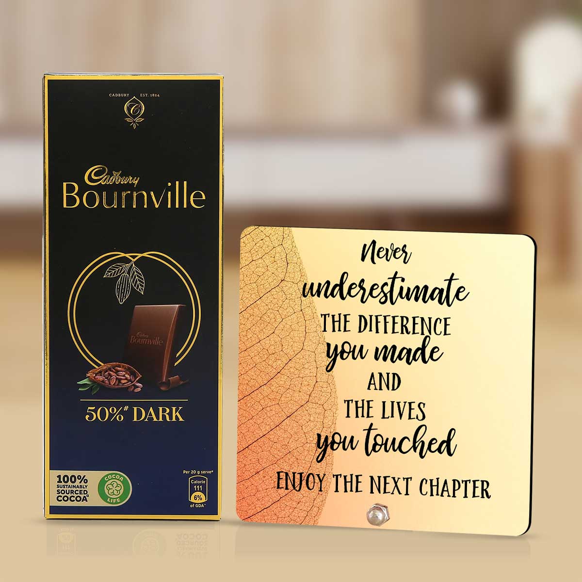 You Made Blue Keepsake with Dark Chocolate Combo For Farewell