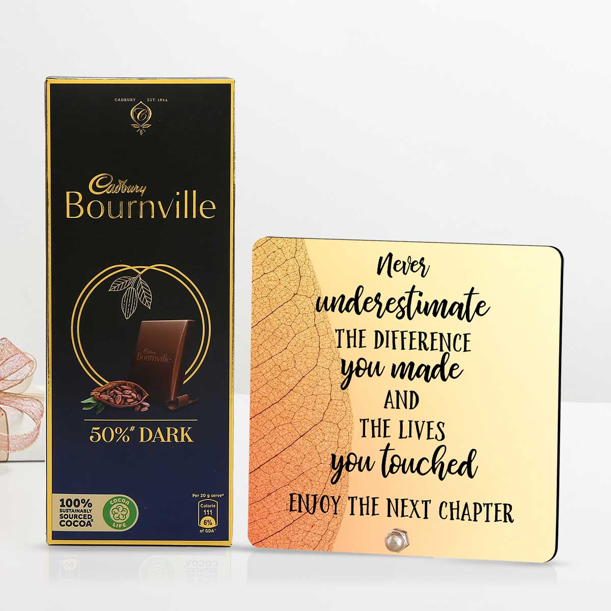 You Made Blue Keepsake with Dark Chocolate Combo For Farewell