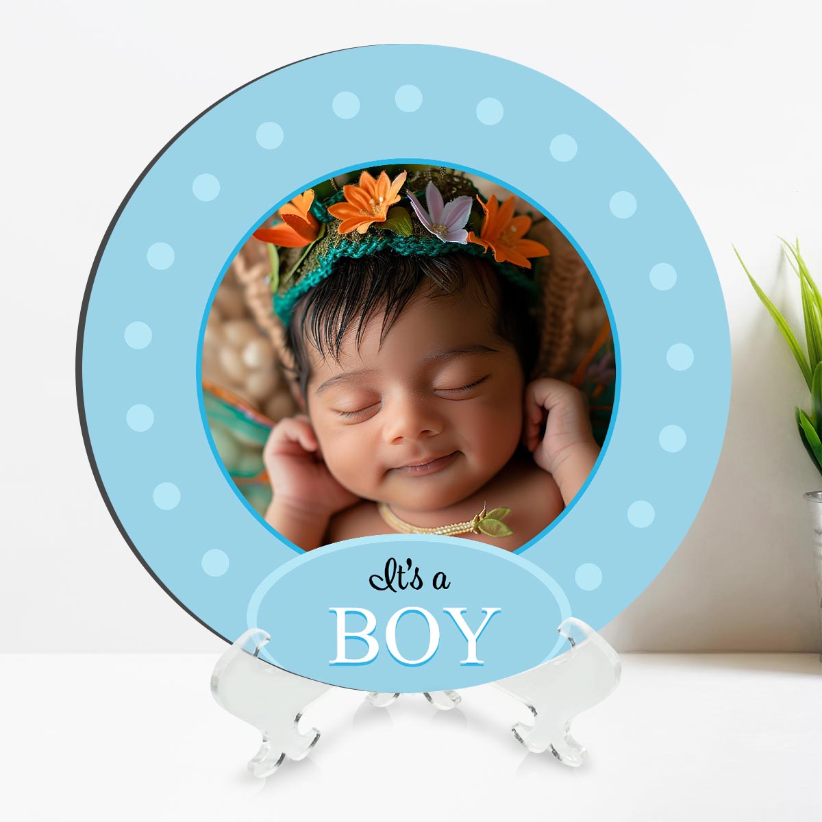 Personalised It's a Boy MDF Plate Gift
