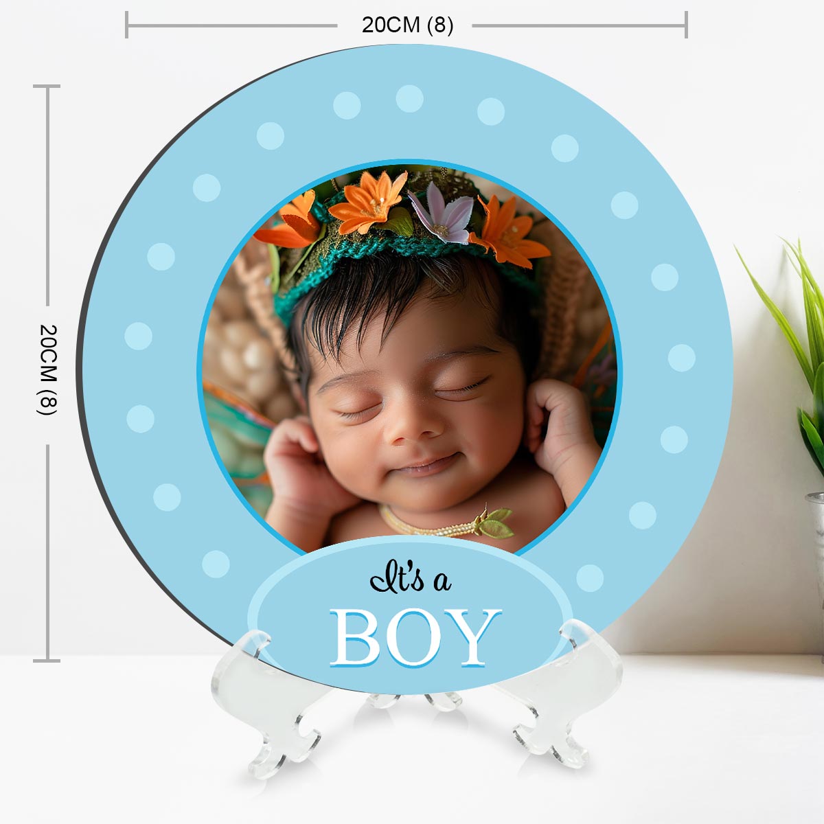 Personalised It's a Boy MDF Plate Gift