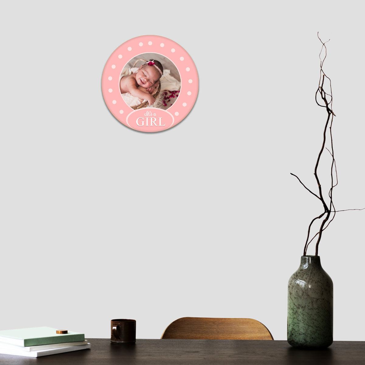 Personalised It's a Girl MDF Plate Gift