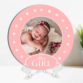 Personalised It's a Girl MDF Plate Gift