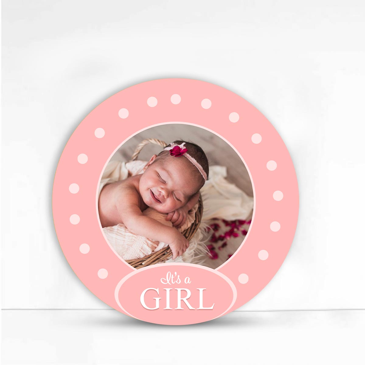 Personalised It's a Girl MDF Plate Gift