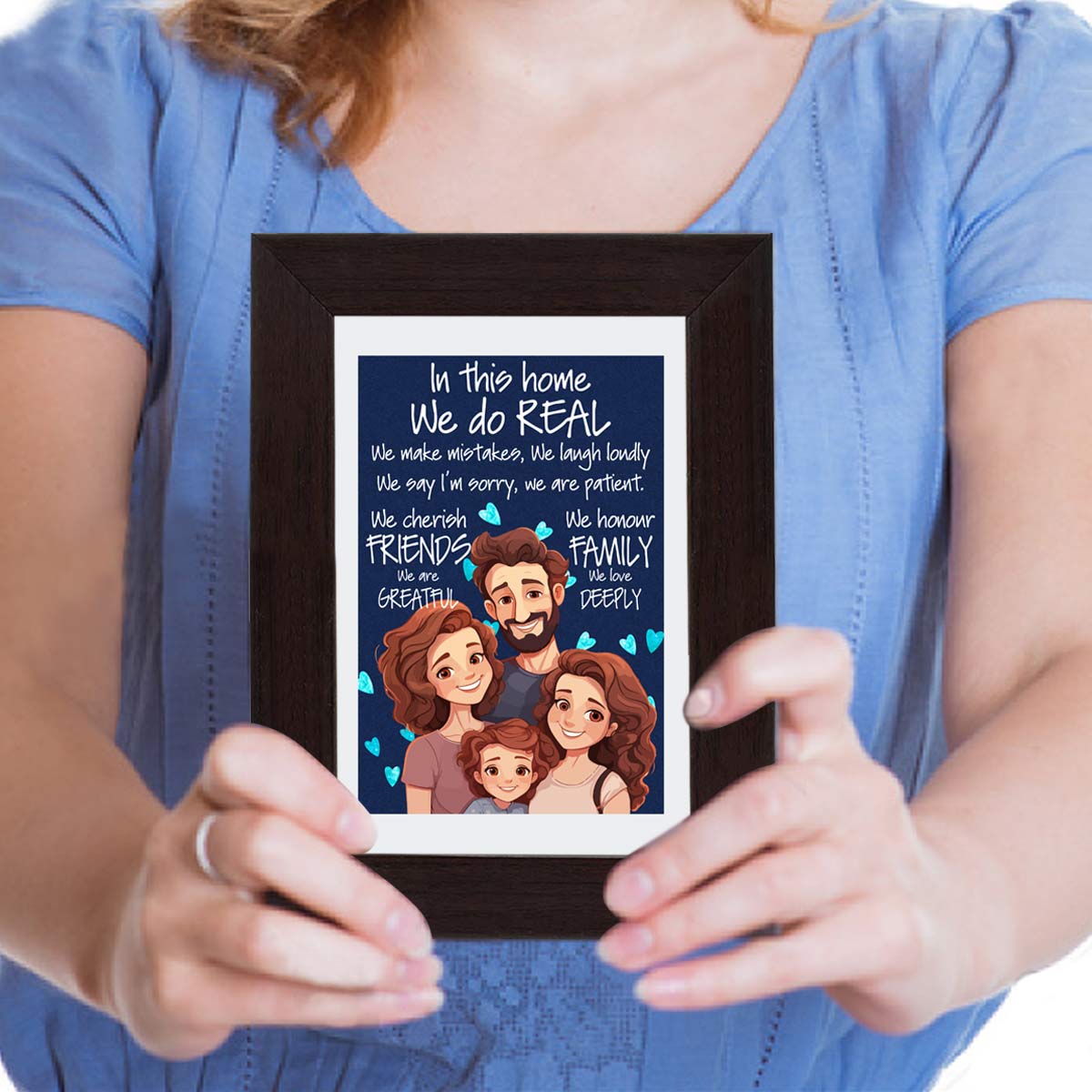 In this home We do Real Wooden Poster Frame for Family