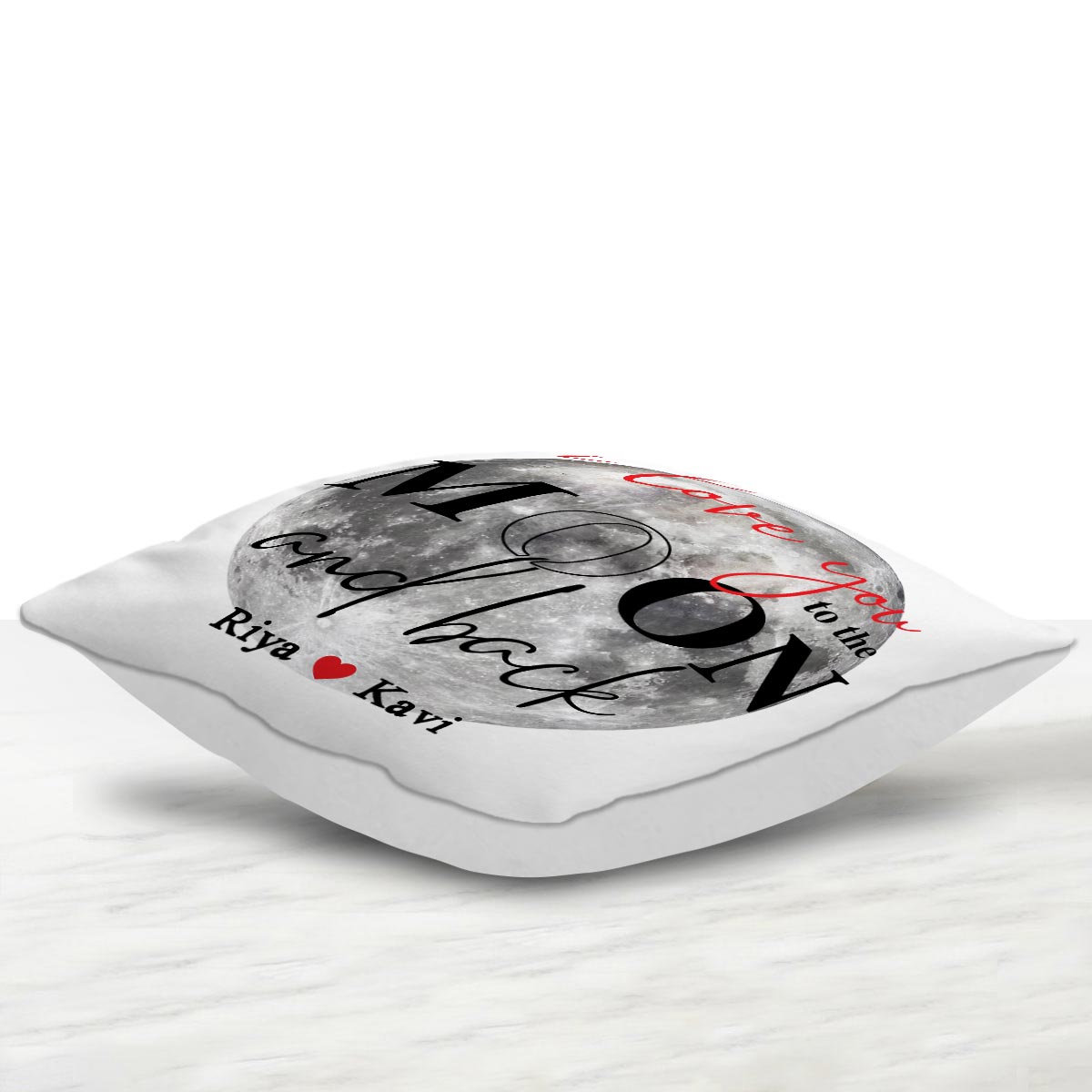 Customized I Love You To The Moon & Back Cushion for Valentine's Day
