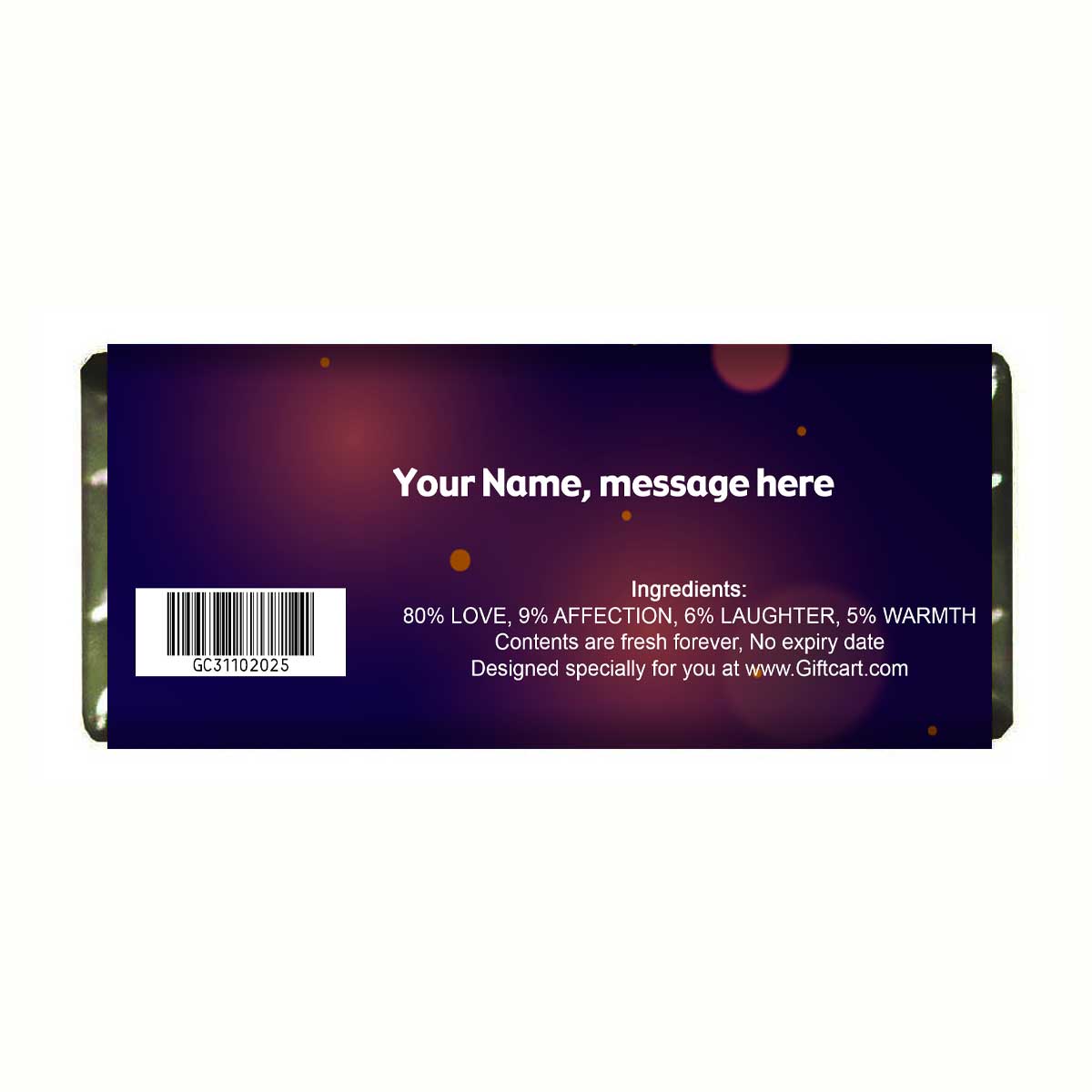 Personalized Happy New Year Wishes Photo Chocobar For Friends, Bf, Gf, Bff