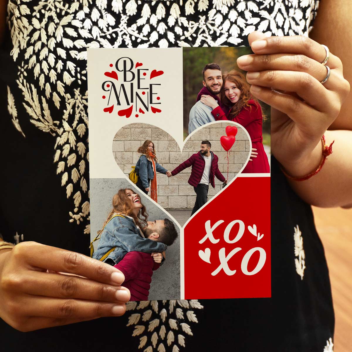 Customized Be Mine Greeting Card for Couple