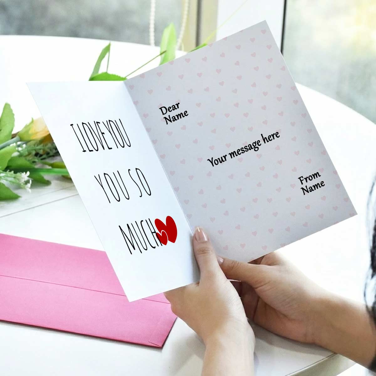 Customized Be Mine Greeting Card for Couple