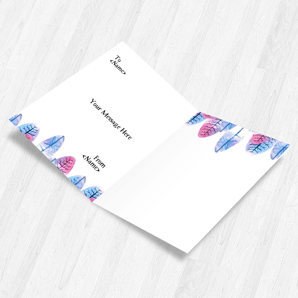 Happy New Year 2025 Drawing Printed Greeting Card